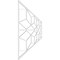 Ekena Millwork Set of Four Panels for 94 1/2"W x 28 1/4"H Pueblo Fretwork Wainscot Wall Paneling WPKP14X01X47PBL - alternate 5